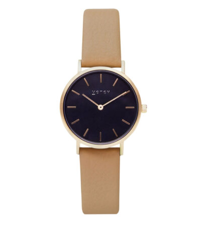 Gold & Black with Tan Watch | Petite