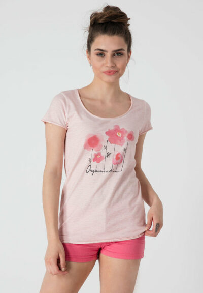 Organication | T-shirt med blommönster i ekologisk bomull
