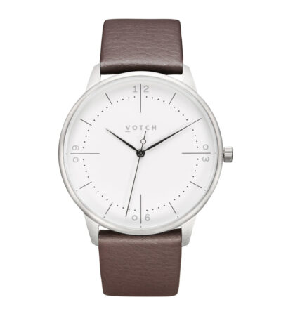 Silver & Brown Watch | Aalto