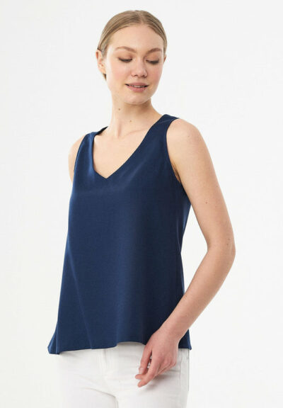 Organication | Ärmlös blus i TENCEL™ Lyocell