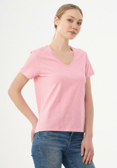 Organication | Basic T-shirt i ekologisk bomull med V-ringning