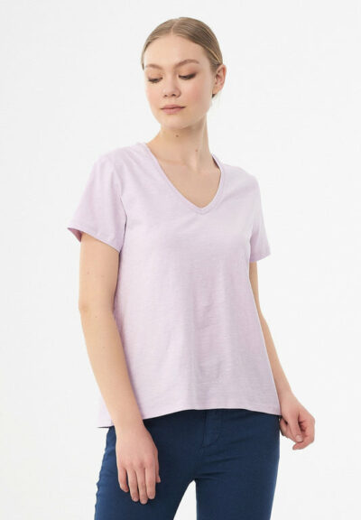 Organication | Basic T-shirt i ekologisk bomull med V-ringning