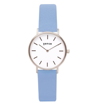 Silver & Sky Blue Watch | Petite