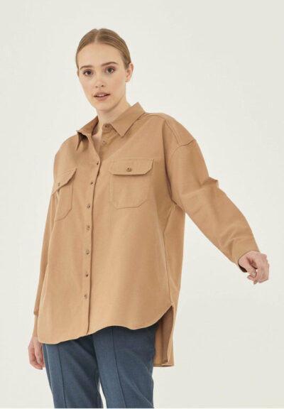Organication | Brushed Twill-skjortblus i ekologisk bomull