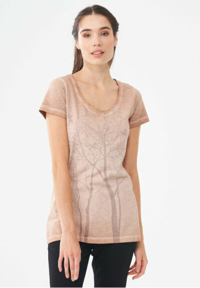 Organication | Garment dyed T-shirt i ekologisk bomull med trädtryck
