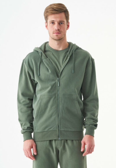 Organication | JUNDA Unisex mjuk sweatjacka i ekologisk bomull