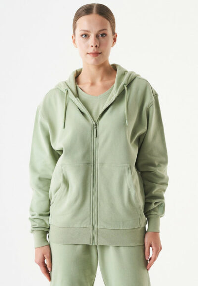 Organication | JUNDA Unisex mjuk sweatjacka i ekologisk bomull