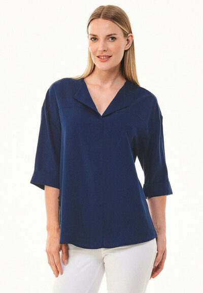 Organication | 3/4-ärmad blus i TENCEL™ Lyocell