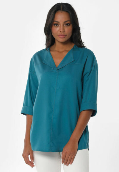 Organication | 3/4-ärmad blus i TENCEL™ Lyocell