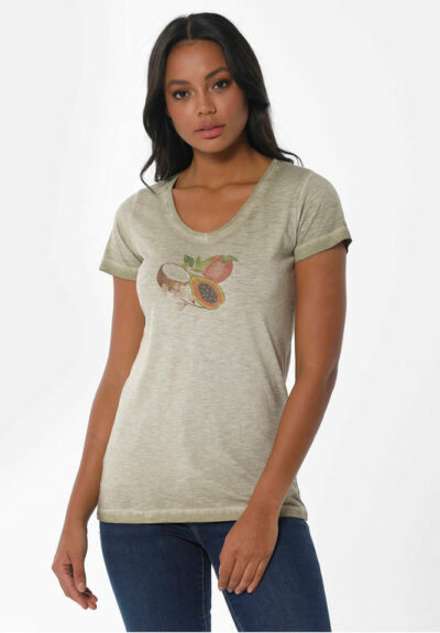 Organication | Garment dyed T-shirt i ekologisk bomull med frukttryck