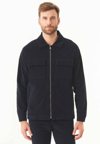 Organication | Full zip cord-overshirt i ekologisk bomull