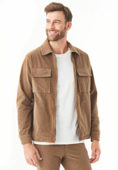 Organication | Full zip cord-overshirt i ekologisk bomull