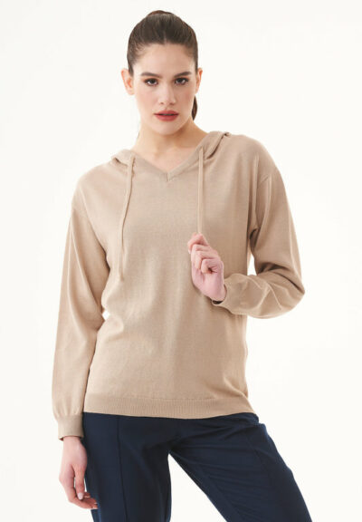 Organication | Finstickad hoodie i ekologisk bomull