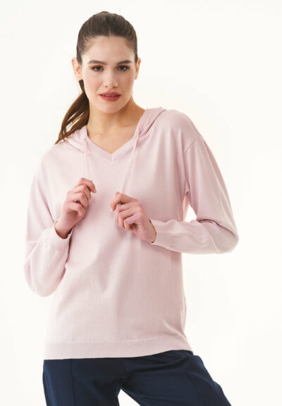 Organication | Finstickad hoodie i ekologisk bomull