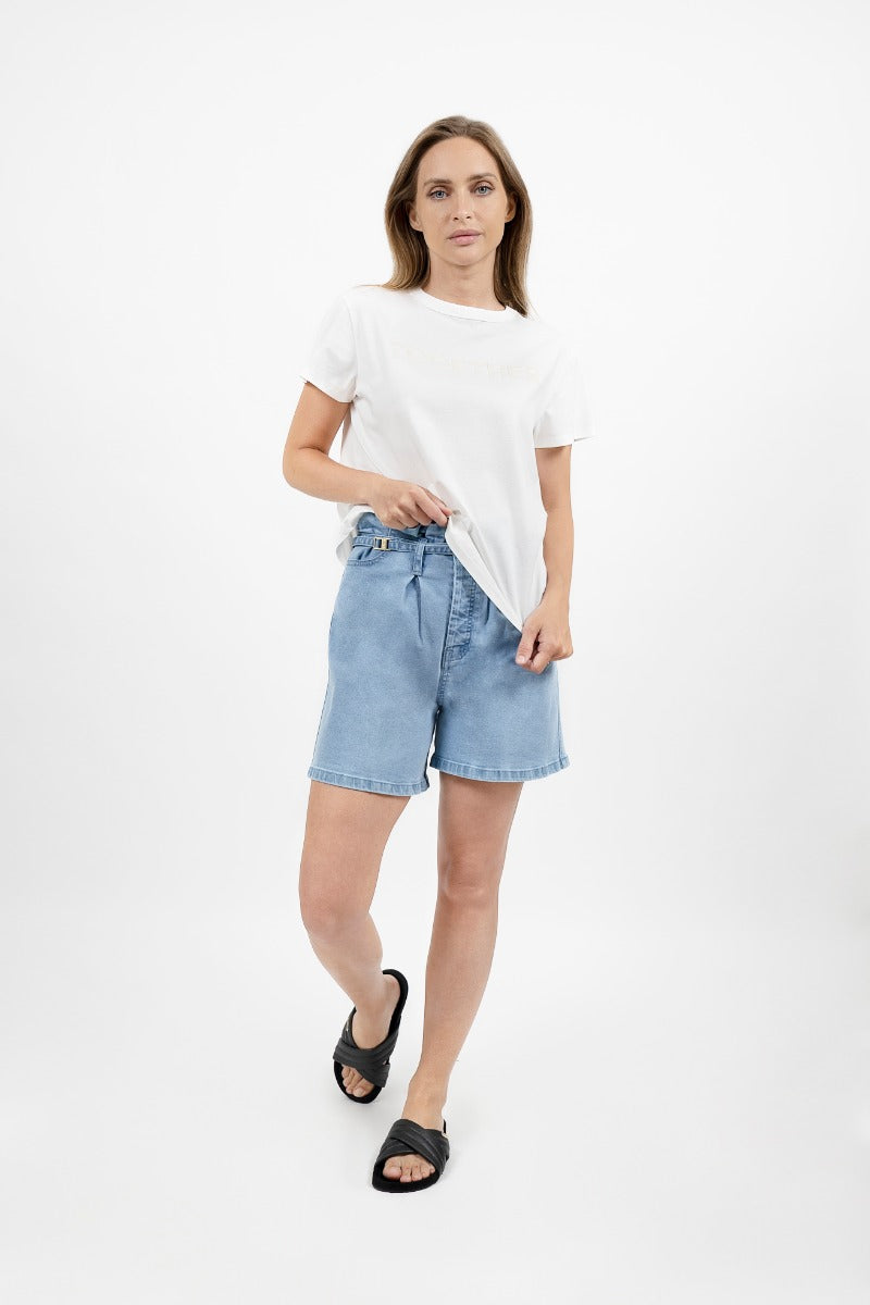 Montana - Denim Shorts-Sky
