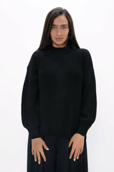 Ottawa - High Neck Sweater - Licorice
