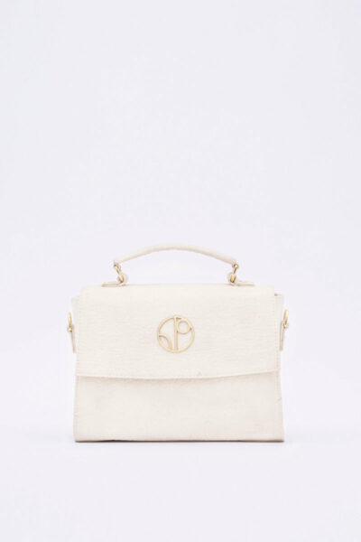 London LHR - Piñatex® Saddle Bag - Latte
