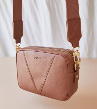 AppleSkin Dual Look Crossbody in Tan