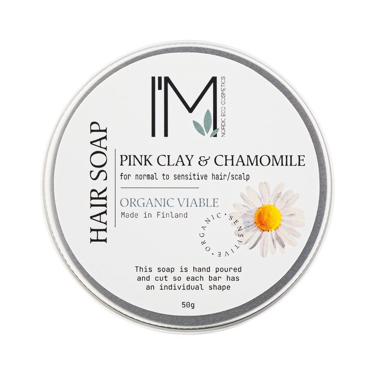 Hair soap - Pink clay & chamomile