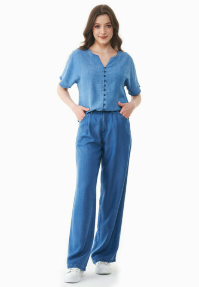 Organication | Byxa i TENCEL™ Lyocell med denim-look