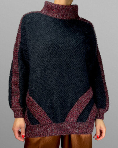 Handstickad mohair tröja