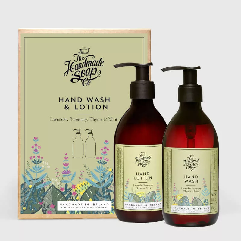Hand Wash & Hand lotion Duo Lavender, Rosemary, Thyme & Mint Gift Set