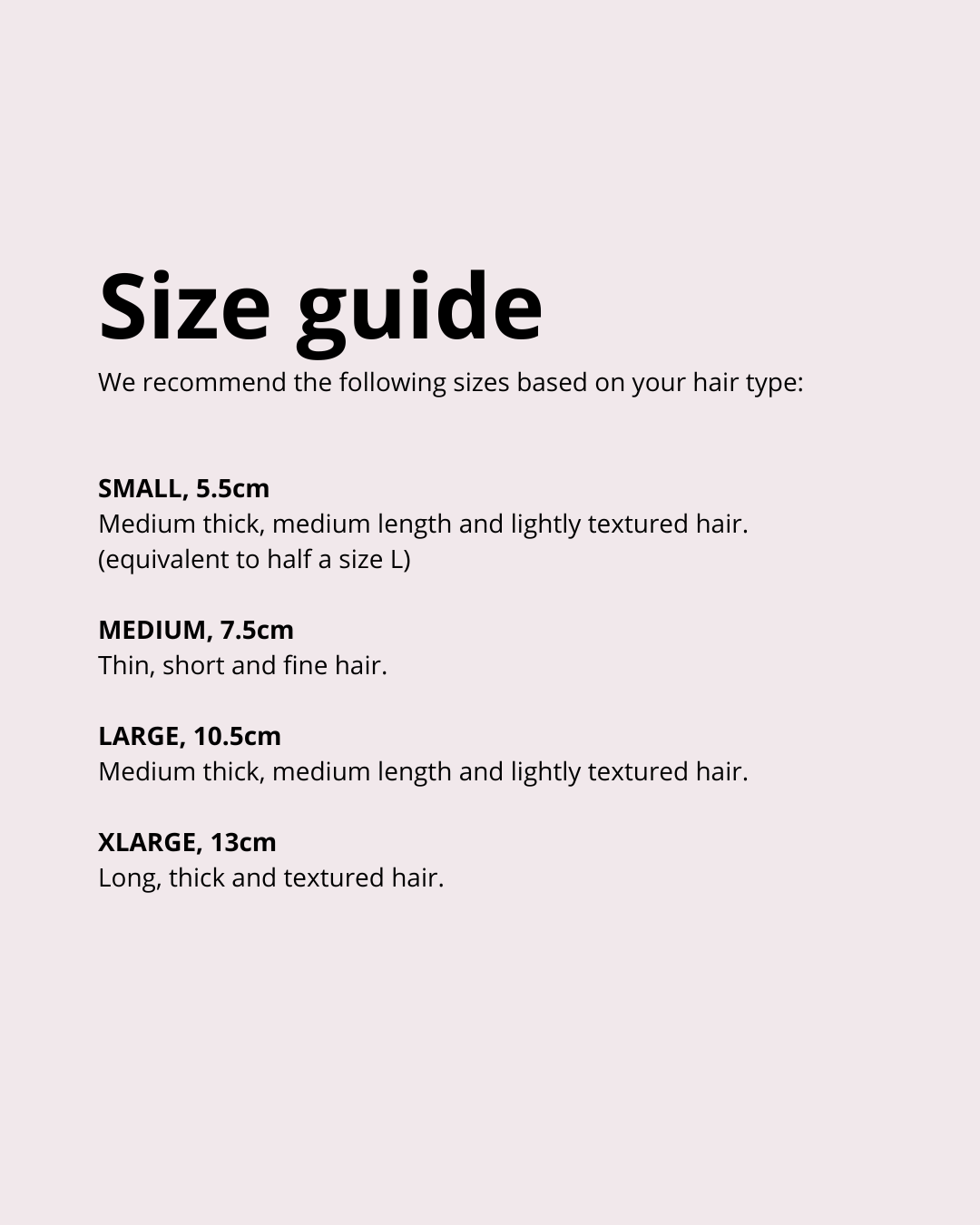 Kára Essentials - Size Guide