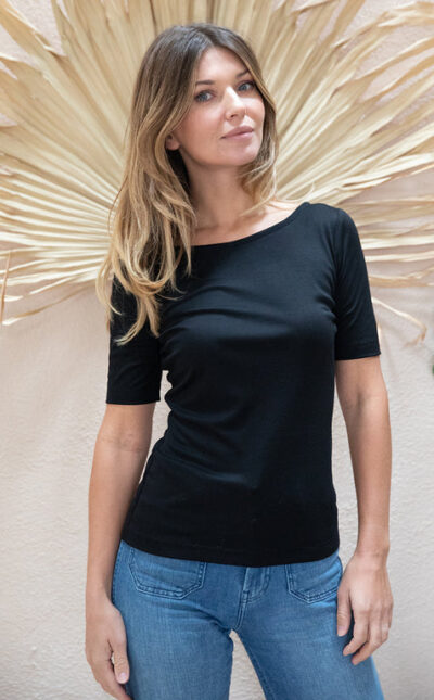 Avani Apparel | T-shirt Jasmin noir