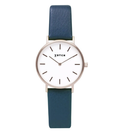 Silver & Navy Watch | Petite