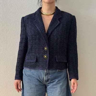 Olivias Garderob | Vintage Cotton Blend Boucle Jacket - Size M