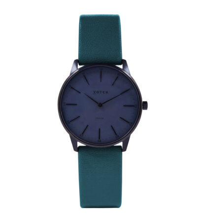 Votch | Black & Gun Metal with Forest Green Watch | Solar Classic