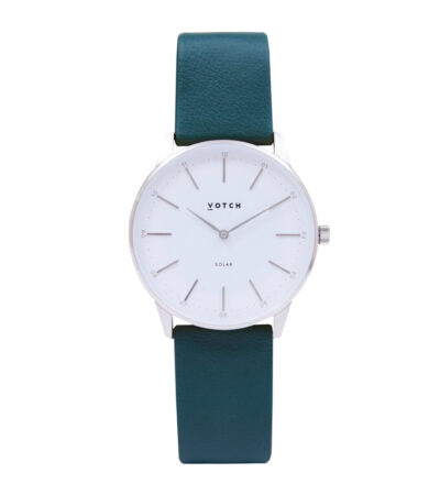 Votch | Silver & Forest Green Watch | Solar Classic