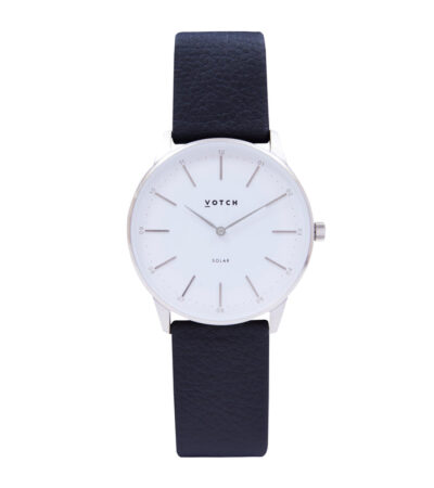 Votch | Silver & Black Watch | Solar Classic