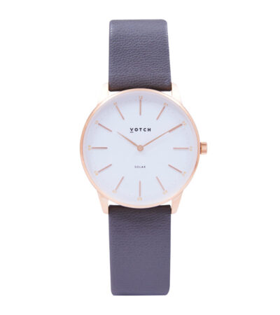 Votch | Rose Gold & Steel Grey Watch | Solar Classic