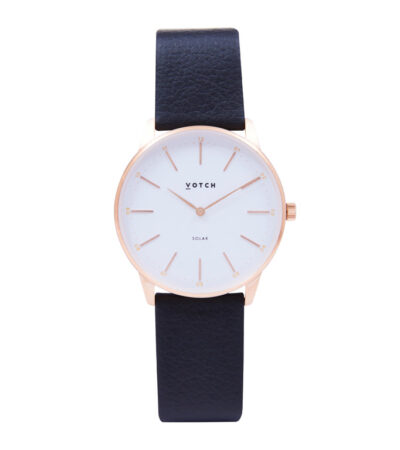Votch | Rose Gold & Black Watch | Solar Classic