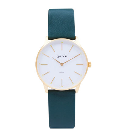 Votch | Gold & Forest Green Watch | Solar Classic
