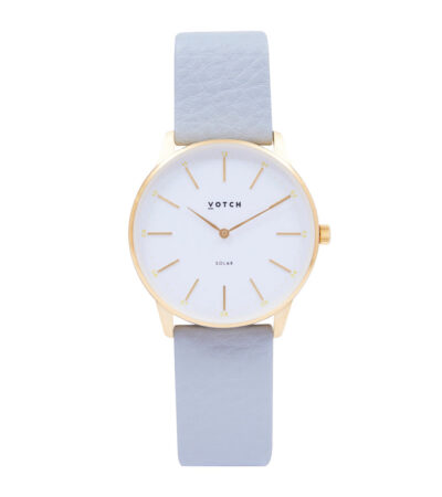 Votch | Gold & Dove Grey Watch | Solar Classic