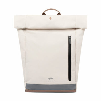 Lefrik | Roll Reflective Backpack Ecru Tobacco