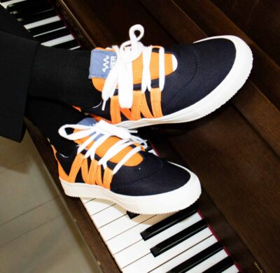 VAER | STARK Black/Orange Phoenix Sneakers