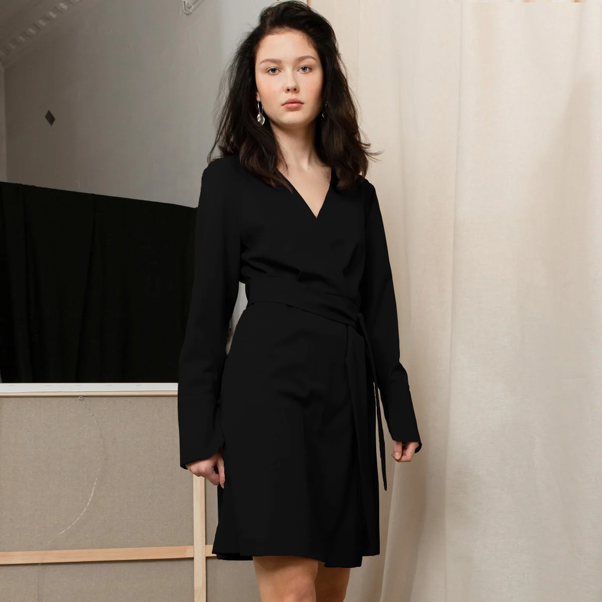 Wrapdress-Black-front-1
