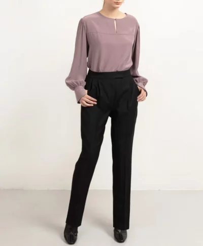 Studio Heijne | Black Pleated Wool Trousers