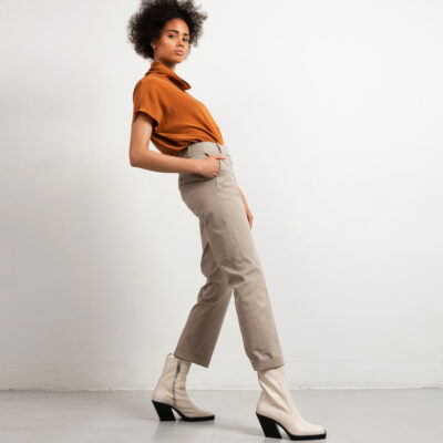 Studio Heijne | Custom-Fit Sand Cotton Stretch Pants