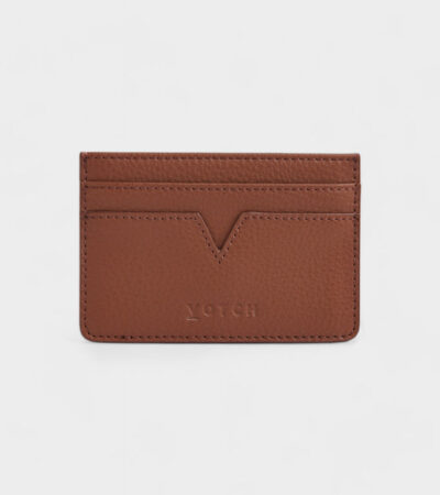 Votch | Sol Vegan Bio-Based Bamboo leather card holder in brown