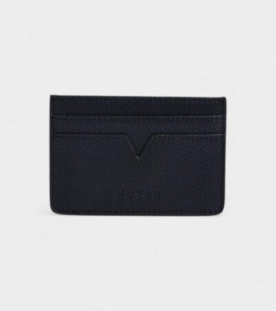 Votch | Sol Vegan Bio-Based Bamboo leather card holder in black