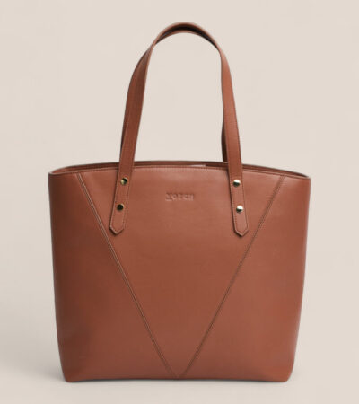 Votch | Honor Vegan Bio-Based Bamboo Leather Tote Bag in brown