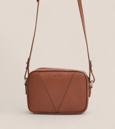 Votch | Silvie Vegan Bio-Based Bamboo Dual-Look Bamboo Crossbody Bag in Brown