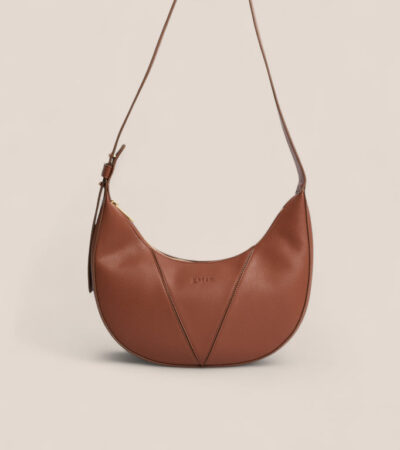 Votch | River Vegan Bio-Based Bamboo Leather Hobo Bag in Brown