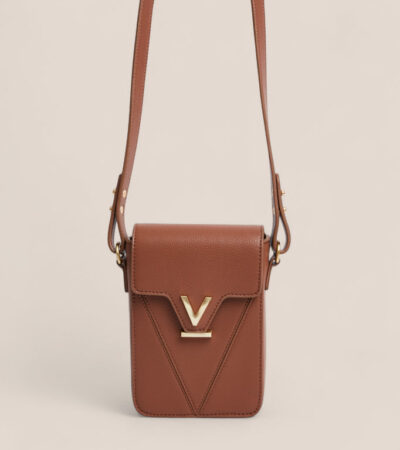 Votch | Luna Compact Vegan Bio-Based Bamboo Phone Bag in Brown