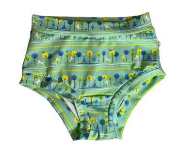 Ladies briefs with high rise and magic forest print