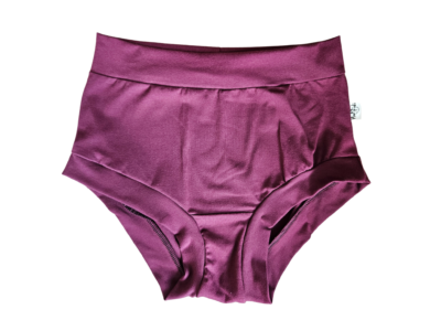 high waisted brief ladies underwear in plum red